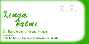 kinga halmi business card